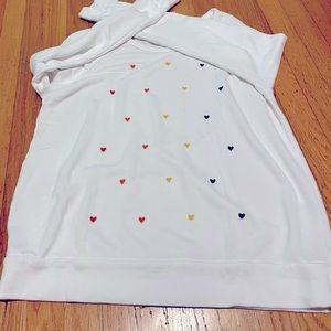 NWOT Sundry rainbow hearts sweatshirt - sizes 1/S